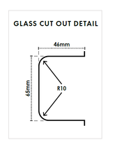 Non Offset wall to glass frameless shower screen hinge - Matt White
